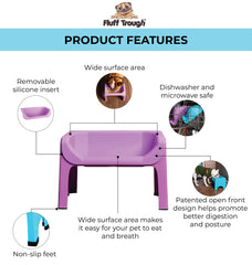 Fluff Trough non-slip-feet design keeps bowls steady during meals