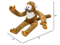 Fluff & Tuff Albert squirrel monkey toy with embroidered eyes for safe, supervised play.