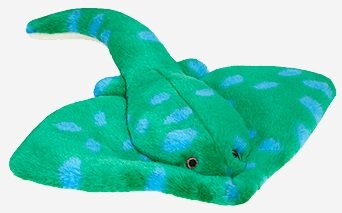 Fluff & Tuff Gordon Stingray toy, 10-inch plush pillow, ideal for gentle tug games and cozy naps.