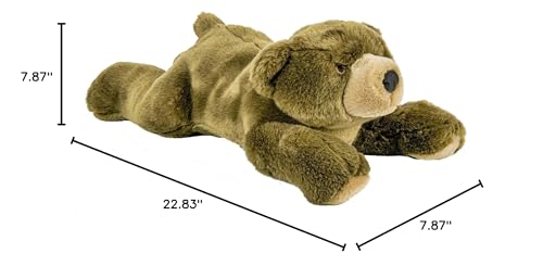 Fluff & Tuff Sadie Bear dog toy with squeaker and mesh liner for engaging fetch and activity.