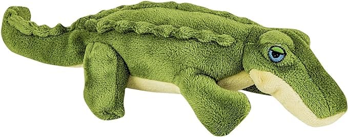 Fluff & Tuff Savannah Baby Gator with embroidered eyes for safe play.