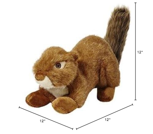 Fluff & Tuff Red Squirrel embroidered eyes for safe supervised play
