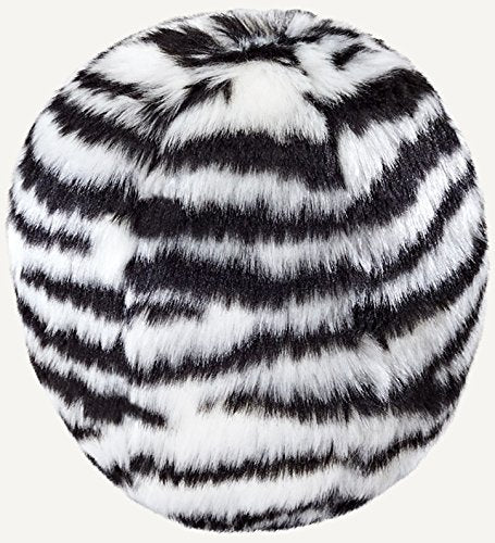 Fluff & Tuff Zebra Ball plush dog toy for interactive play and long-lasting durability