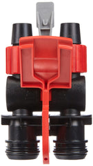 Fluval AquaStop Valve installation visual, showing easy swap for compatible Fluval 106/206/306/406 filters.