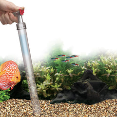 Fluval A370 gravel cleaner kit black components layout for simple assembly.