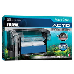 Fluval AC110 filter multistage-filtration demonstrates powerful filtration.