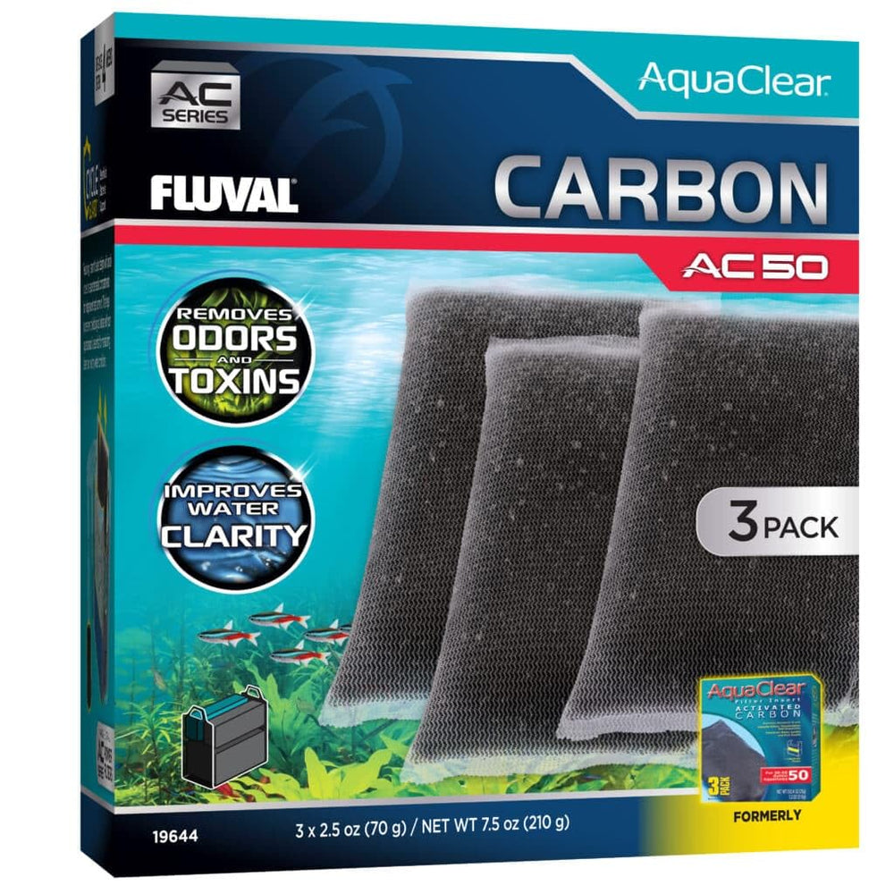 Fluval AC50 insert 3-pack packaging showing replacement inserts for easy maintenance.