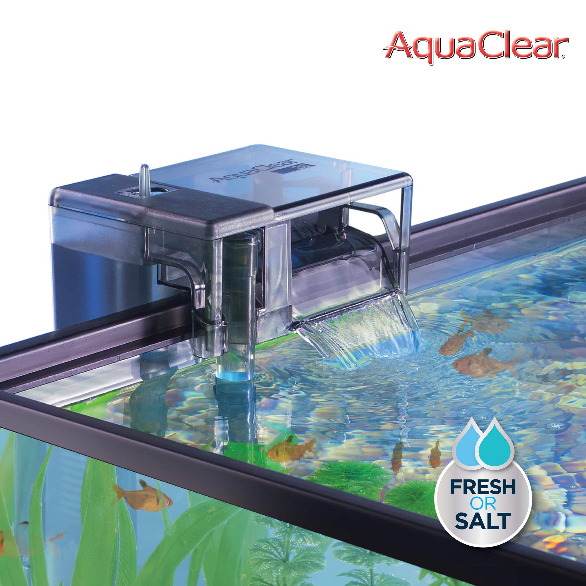 Close-up of Fluval AquaClear BioMax ceramic rings promoting beneficial bacteria.