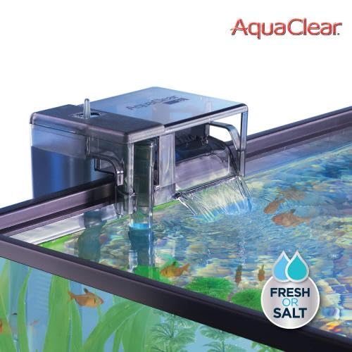 Fluval AquaClear foam filter insert demonstrates debris removal and even water distribution.