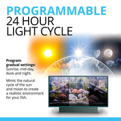 Fluval Aquasky 2.0 RGB plus 6500K white spectrum for color-rich displays