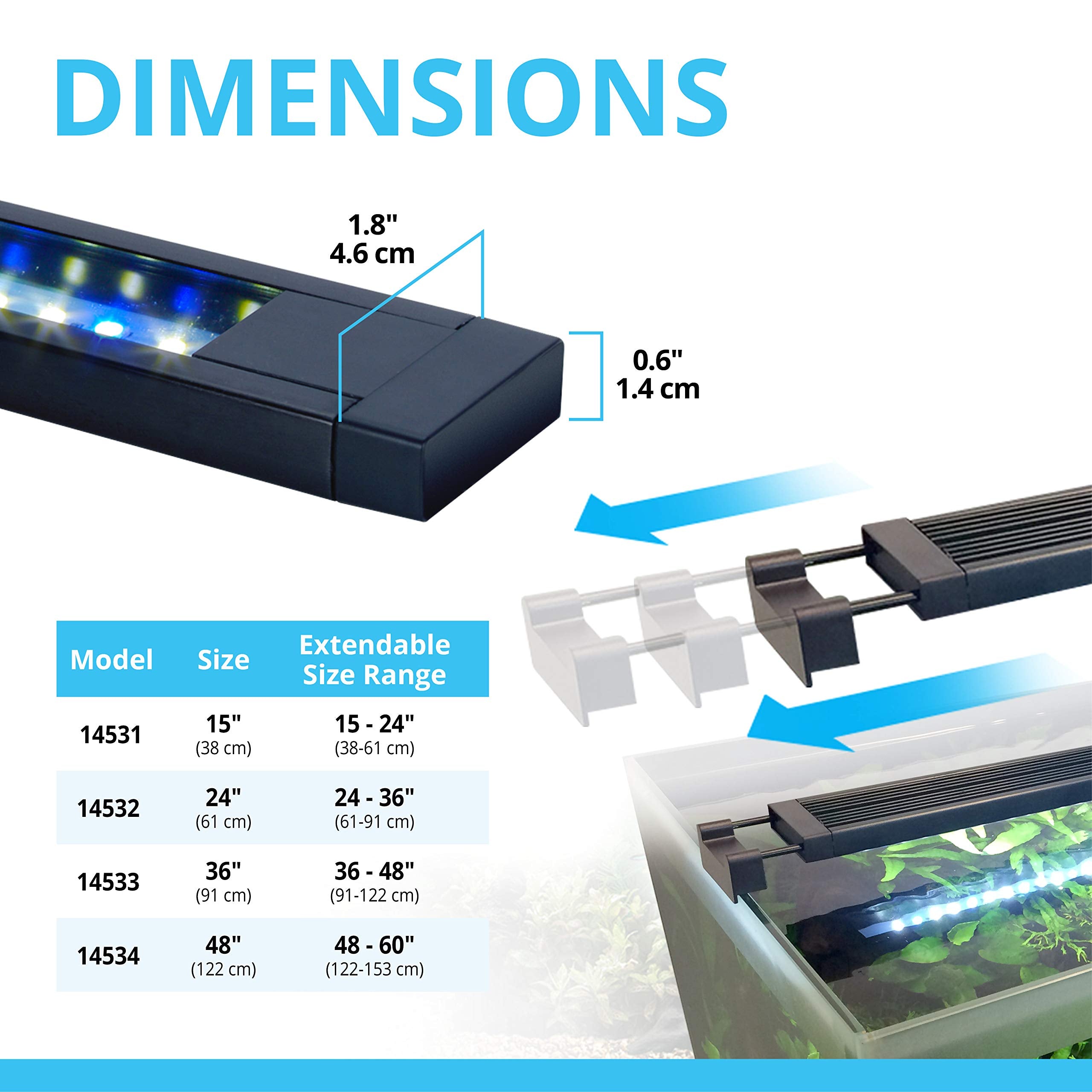 Fluval Aquasky 2.0 fits 24-36 inch tanks for versatile setups