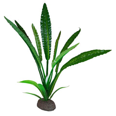 Close-up of Fluval Betta Water Trumpet plastic plant showing fade-resistant color and easy upkeep.