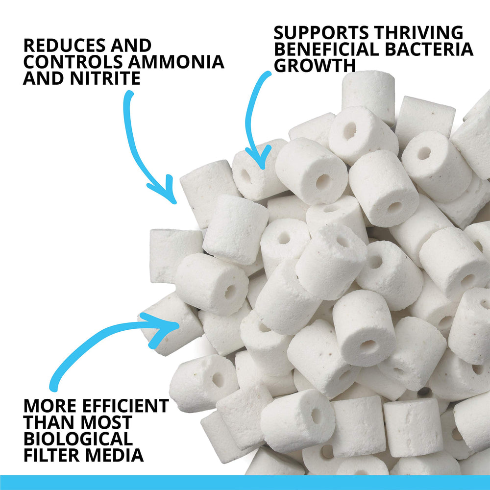 Fluval BioMax media inserts assembly demonstrates high-capacity media for ammonia reduction.
