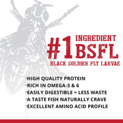 Fluval Bug Bites herring shrimp meal close-up emphasizing omega-3 for skin and fins
