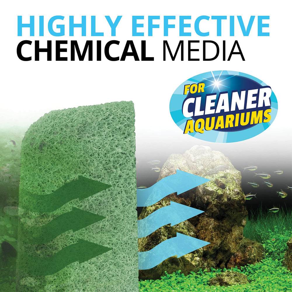 Fluval filter media improves water clarity and visibility after use.