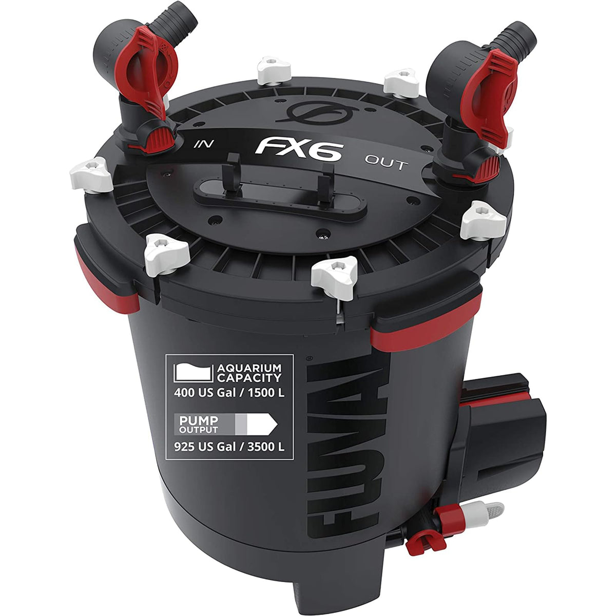 Fluval FX6 exterior view shows a compact design that fits under most aquariums.