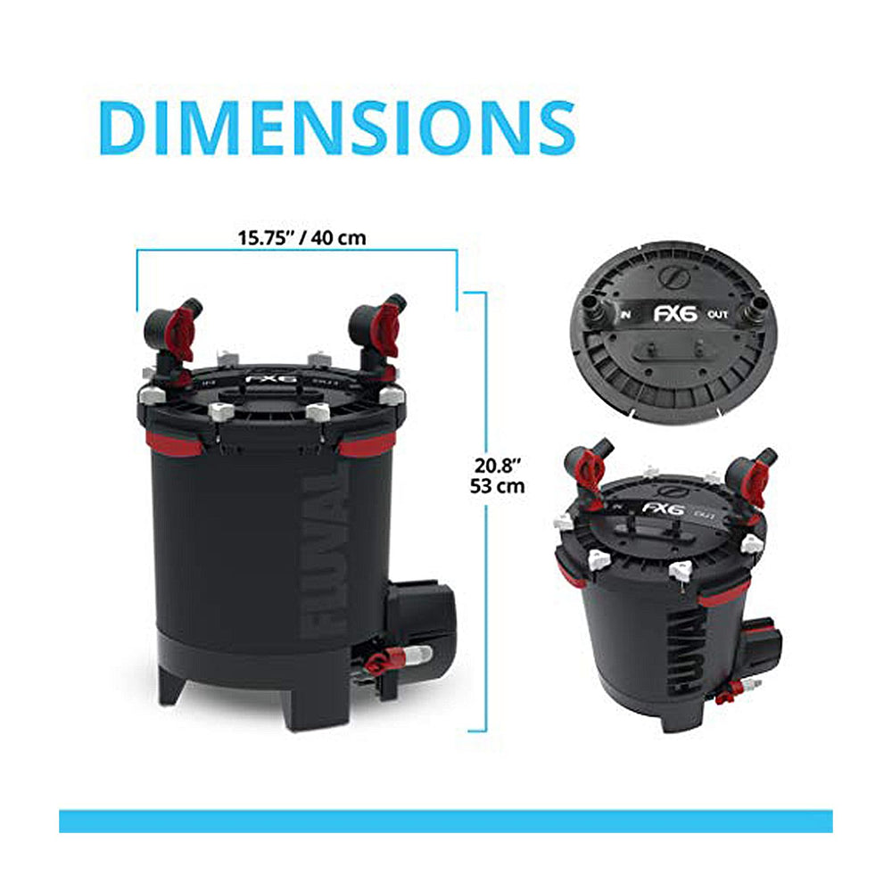 Fluval FX6 delivers up to 925 GPH for strong water circulation in large tanks.
