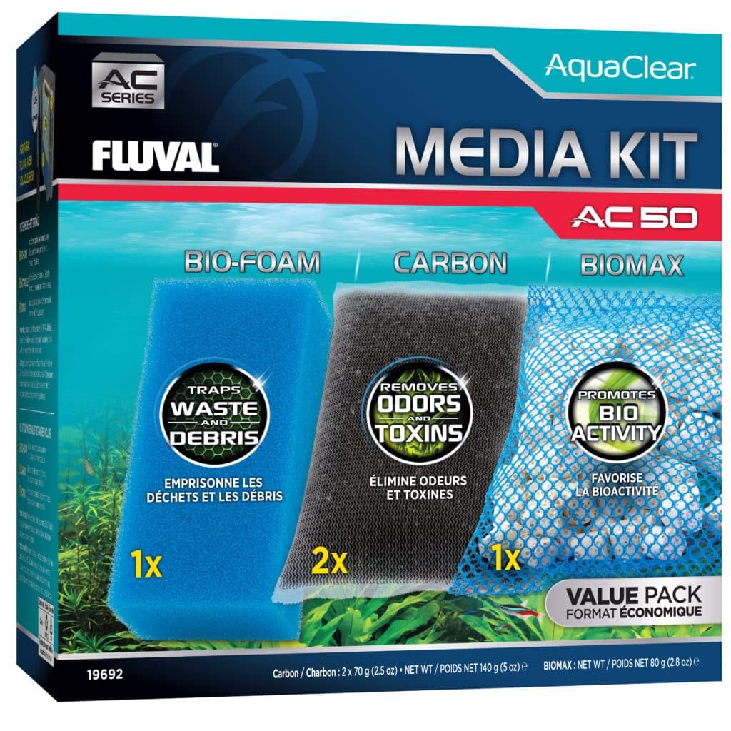 Fluval Media Maintenance Kit Bio-Foam close-up traps debris for clearer aquarium water.