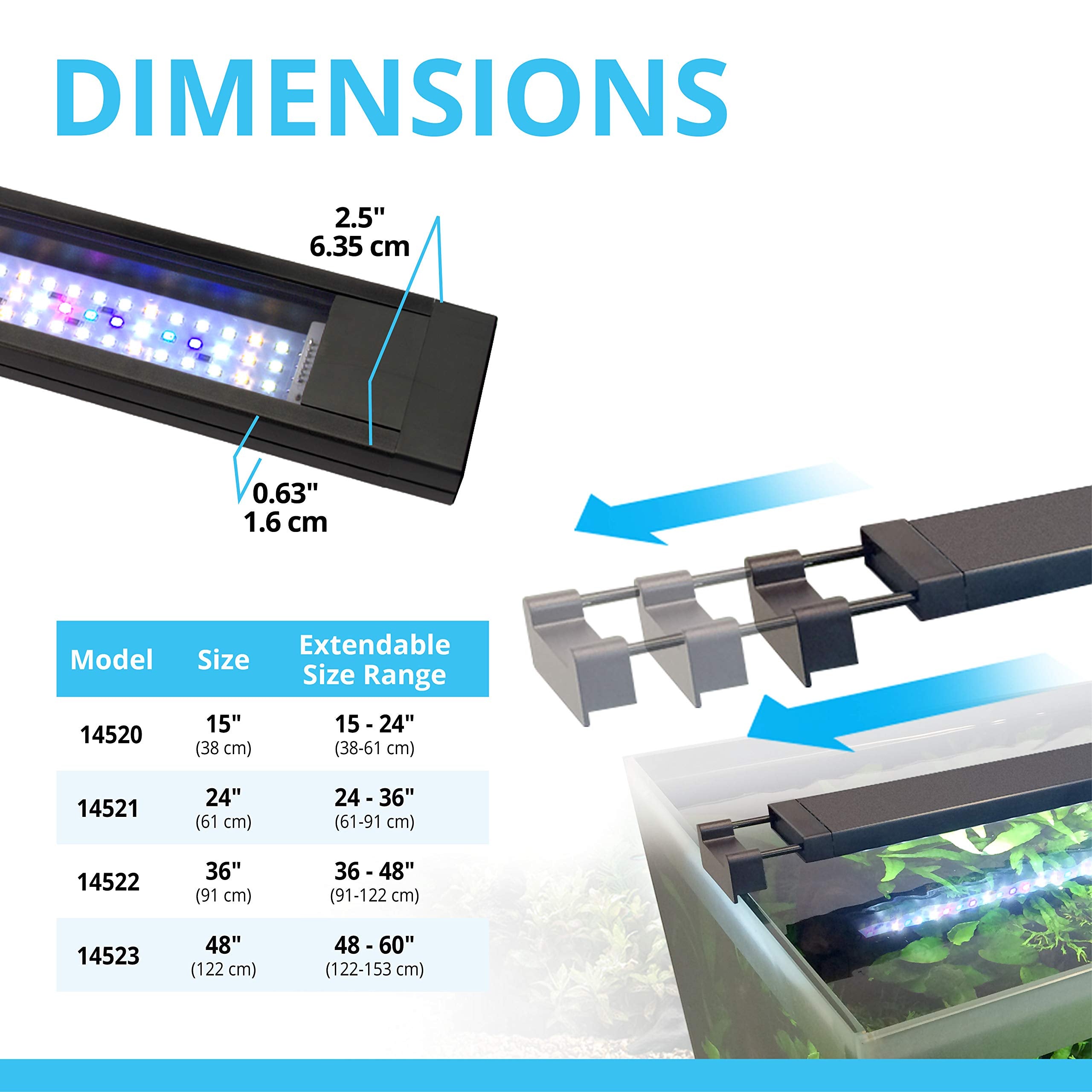 Fluval Plant 3.0 LED planted aquascape with even lighting