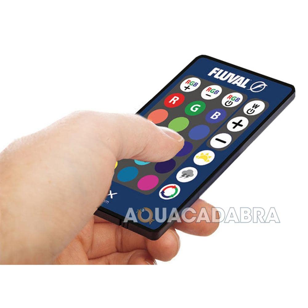 Fluval remote control A14761 button-detail reveals intuitive layout for quick settings