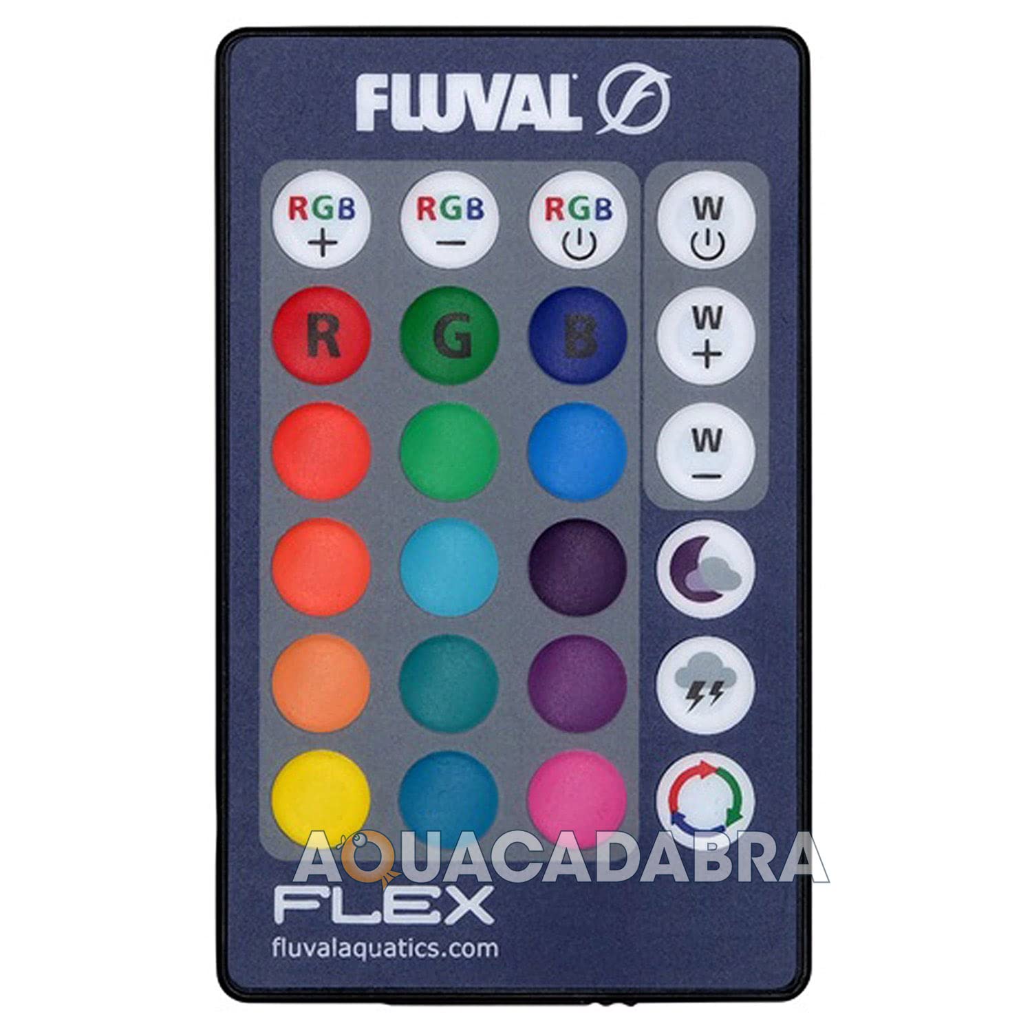 Fluval remote control A14761 side view shows compact form for discreet storage