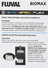 Fluval SPEC Biomax biofilter media closeup highlights enhanced bacteria colonization for waste breakdown.