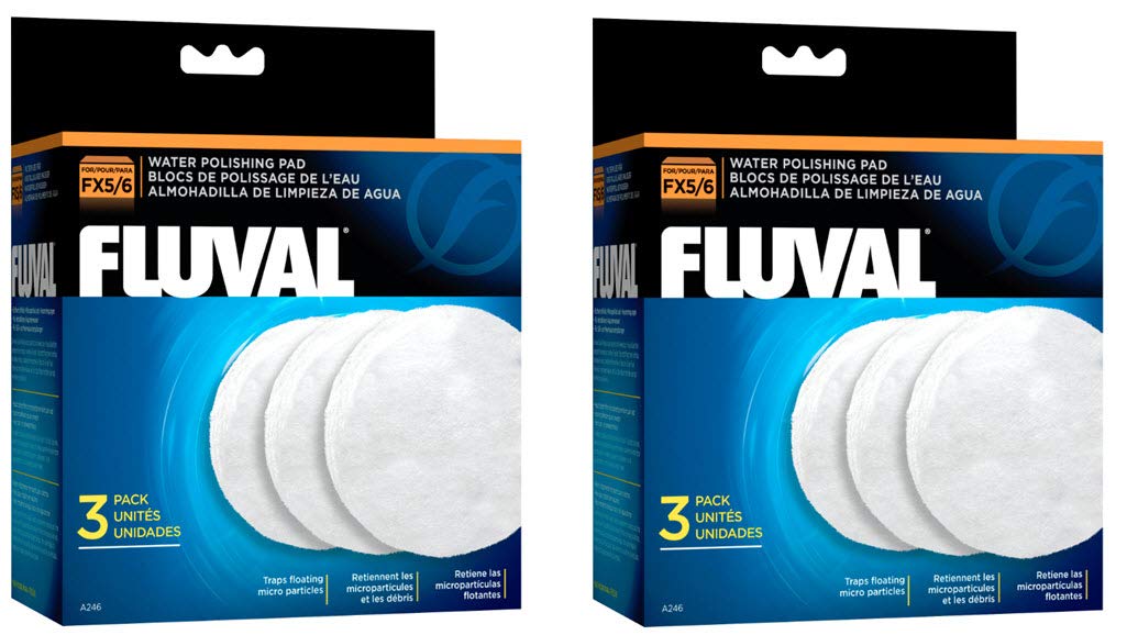 Fluval Water Polishing Pad FX5 3-pack enhances clarity and supports efficient canister filtration