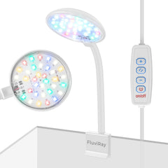 FluviRay Mini Clip-On Light front view shows compact design for small tanks.
