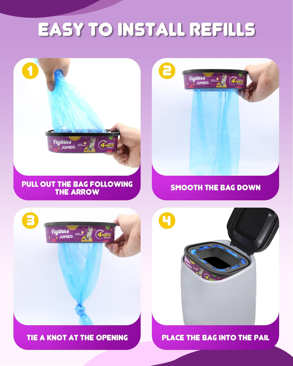 Flydew 16-month value from a 4-pack keeps litter management simple