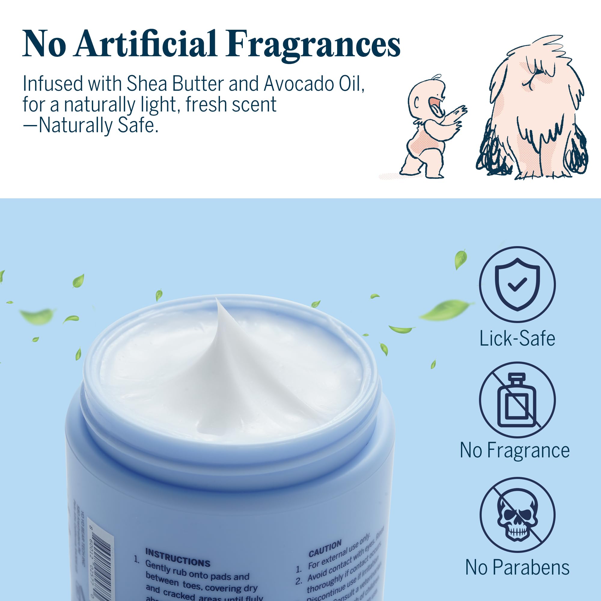 Flydog Lick-Safe Balm fragrance-free-packaging signals pet-safe design.