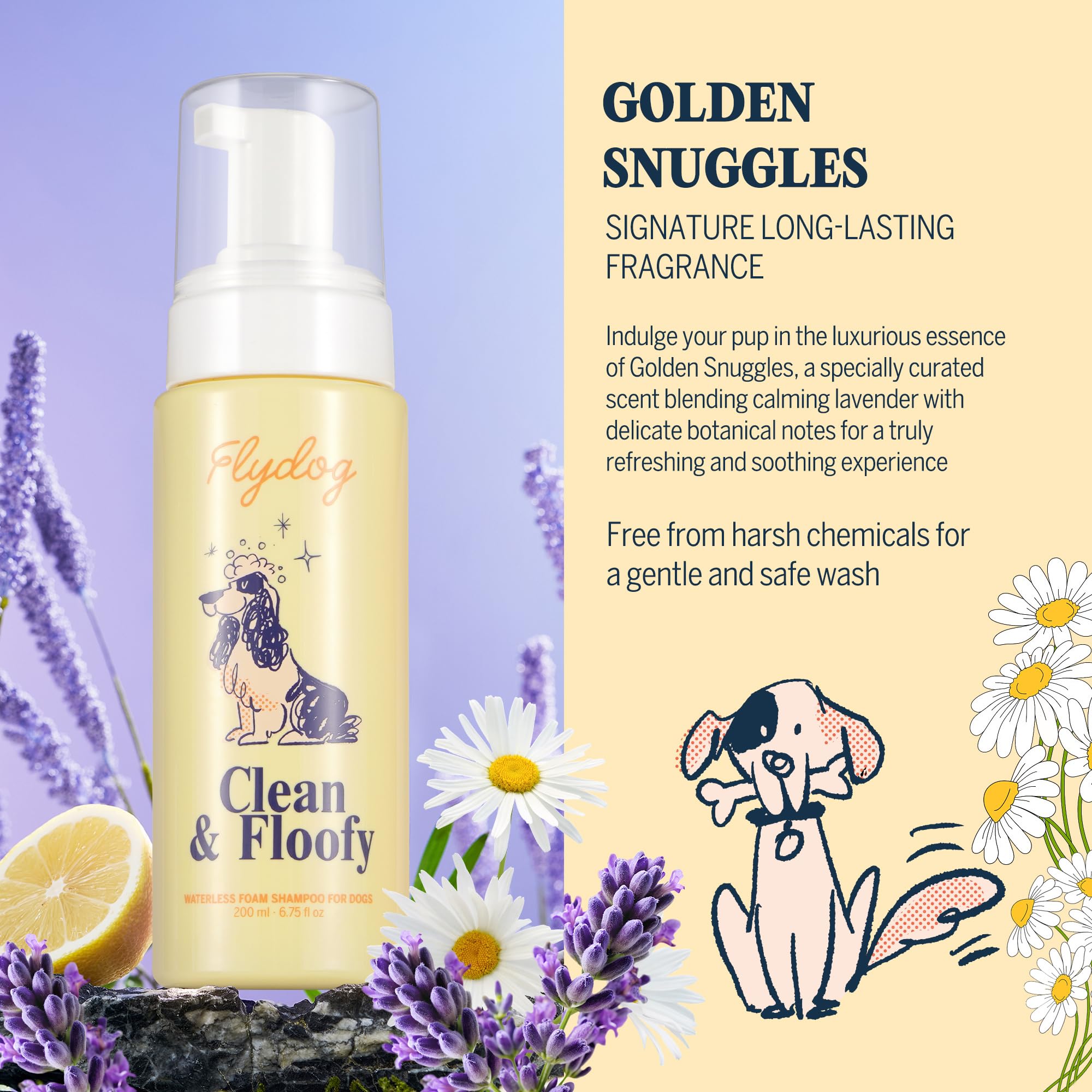 Flydog lavender cuddle scent provides long-lasting odor control