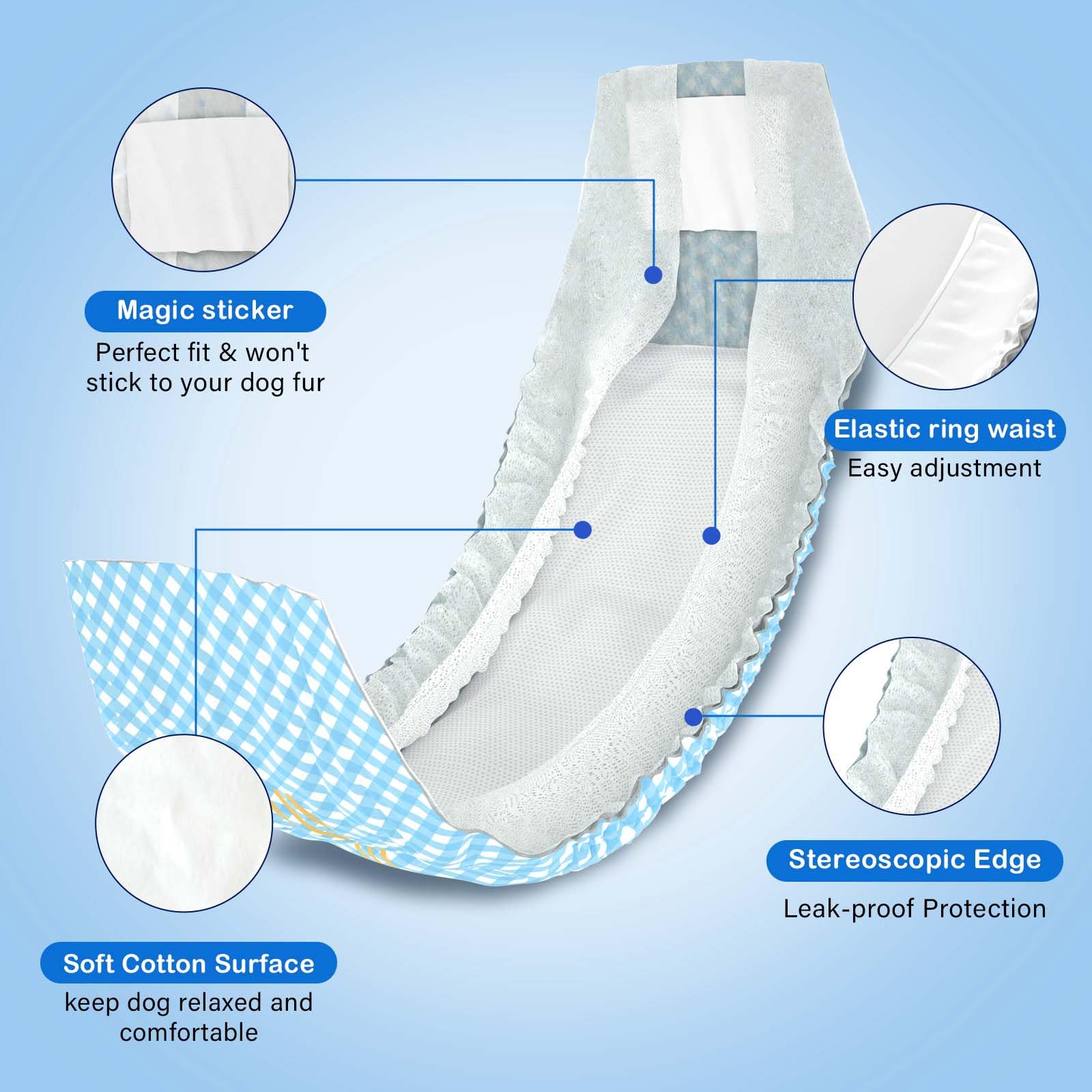 Flying Paws belly band with wetness indicator signals replacement