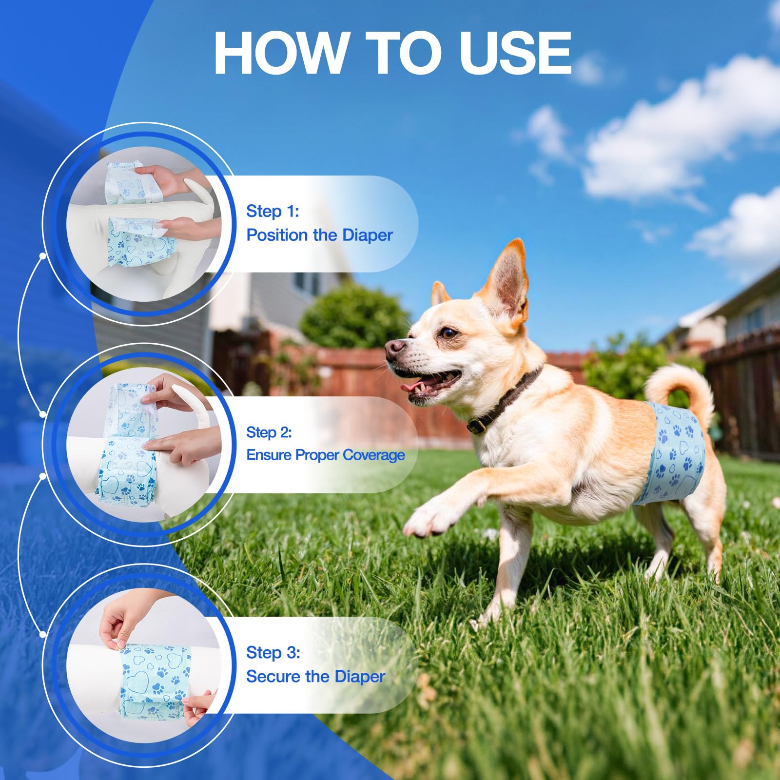 Flying Paws disposable belly band ideal for puppy training