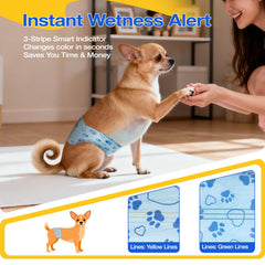 Flying Paws diaper with moisture-absorbing core for reliable leak containment