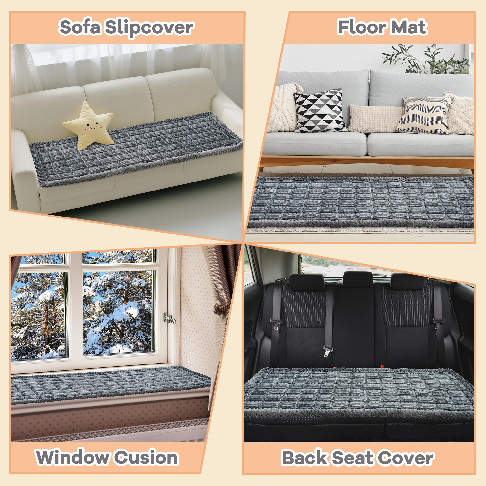 Flying Paws washable cover protects furniture from scratches and pet hair.