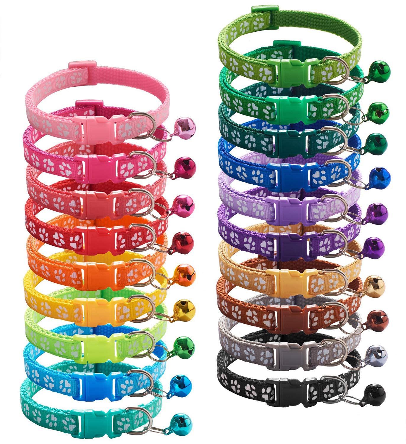 Flymind Puppy Collars colorful color palette aids quick identification during playtime.