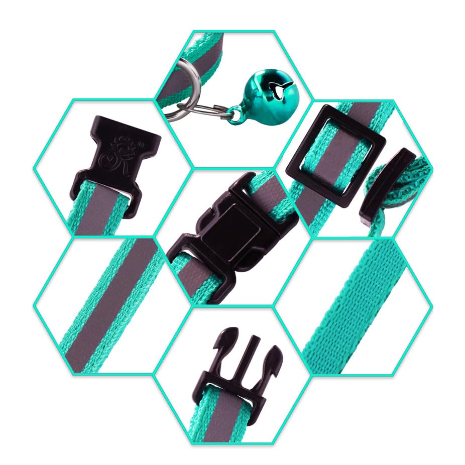 Flymind reflective collar strips for night walks and easy pet identification