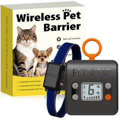 FLYSPEAR barrier transmitter dock enables quick reconfiguration of indoor boundaries.