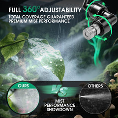 FMATOZ Reptile Mister bucket connection allows extended, tank-free operation.