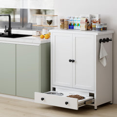 Fmlud adjustable shelves adapt storage for bags, treats, or toys.
