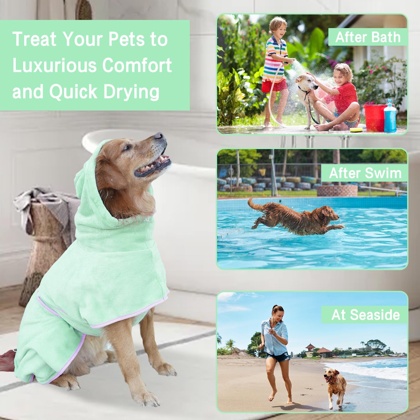 Fnaobai lightweight towel for on-the-go pool or beach drying.