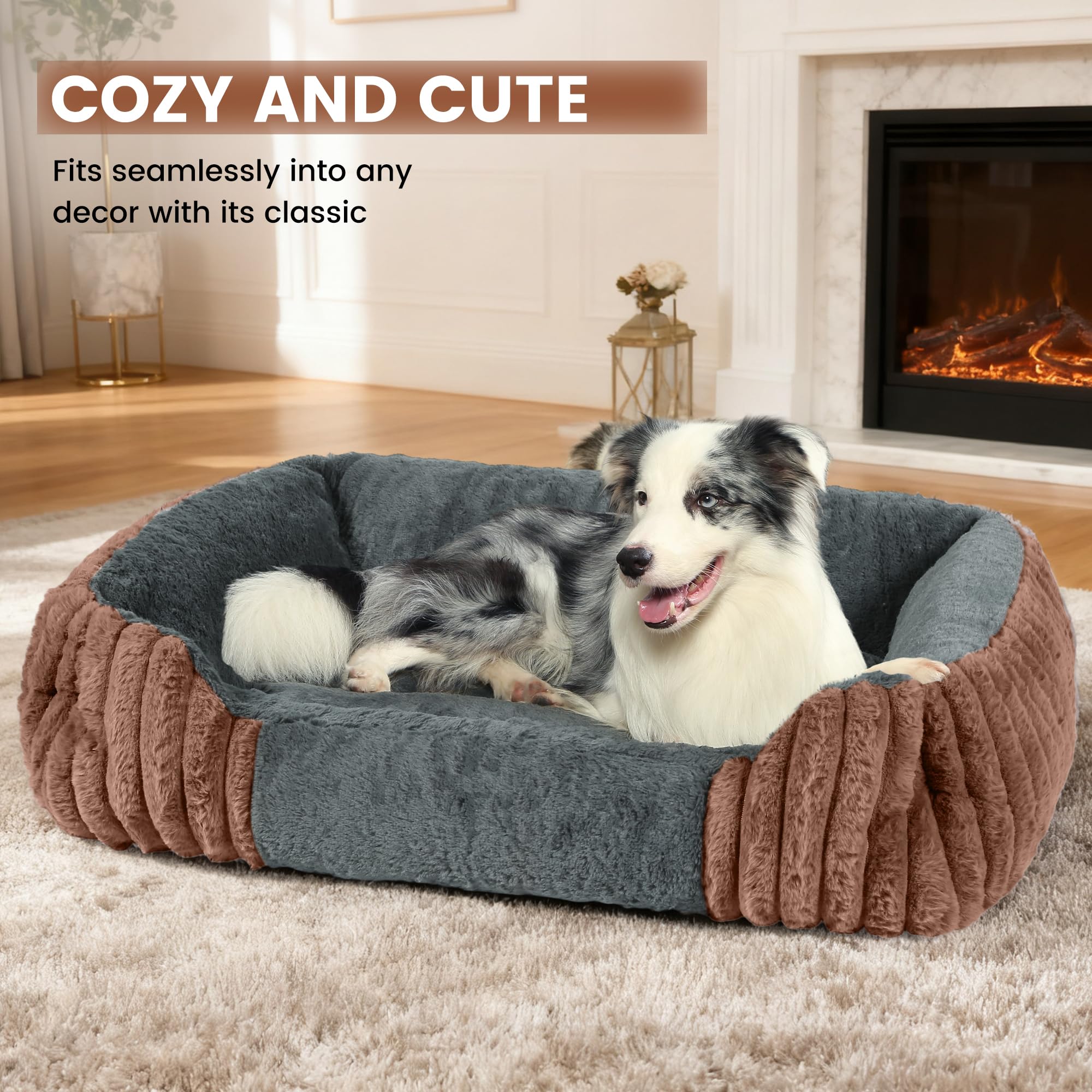 Fnsyay large dog bed non-slip bottom stays in place