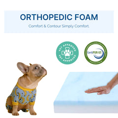 Foam Global pet bed foam insert top view shows plush surface and support