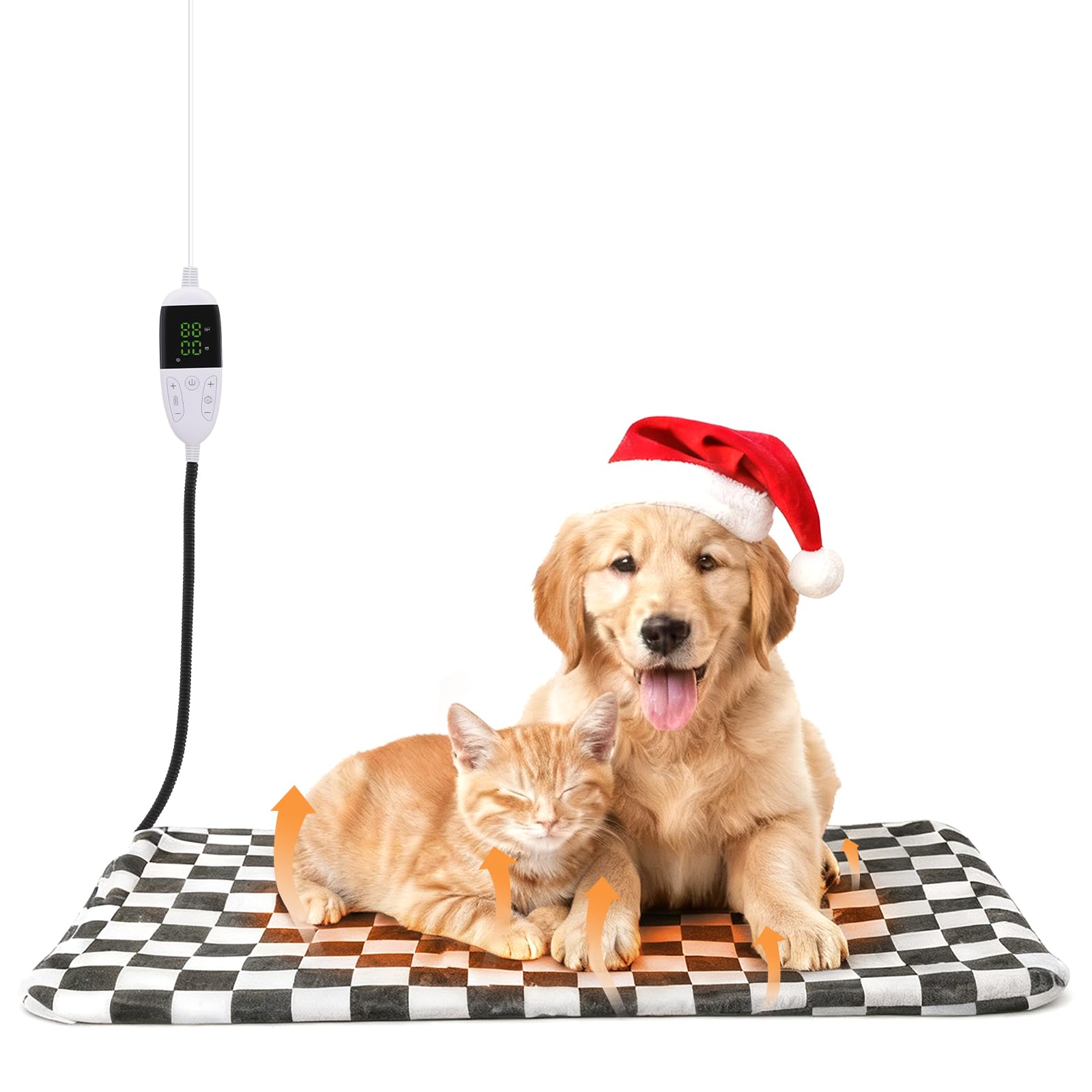 FODAHRWS heating pad front view shows ample warm surface for pets' naps.