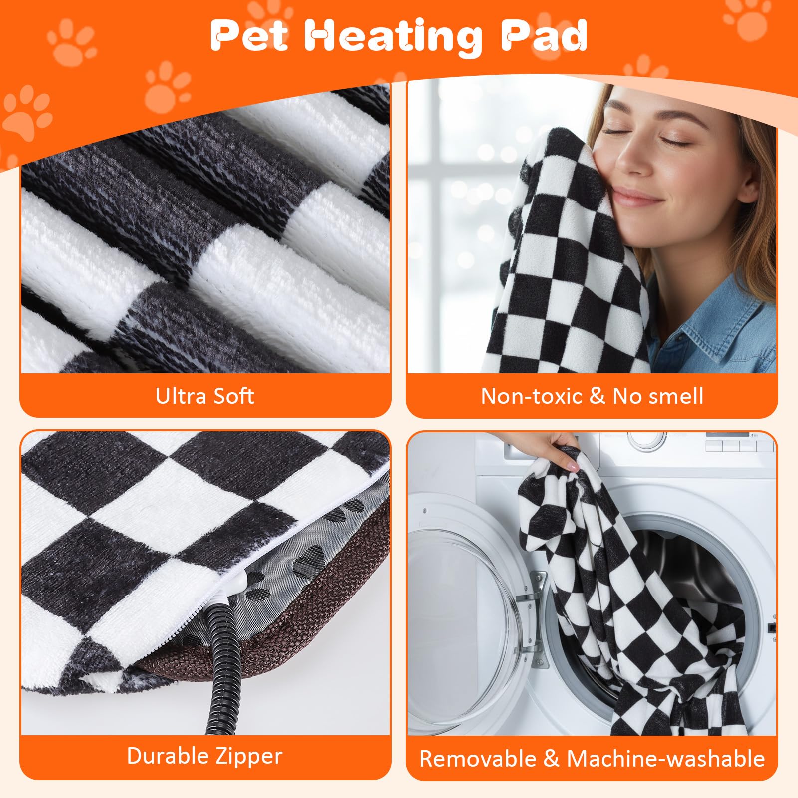 Pets comfortably rest on the FODAHRWS pad during nap time and warmth.