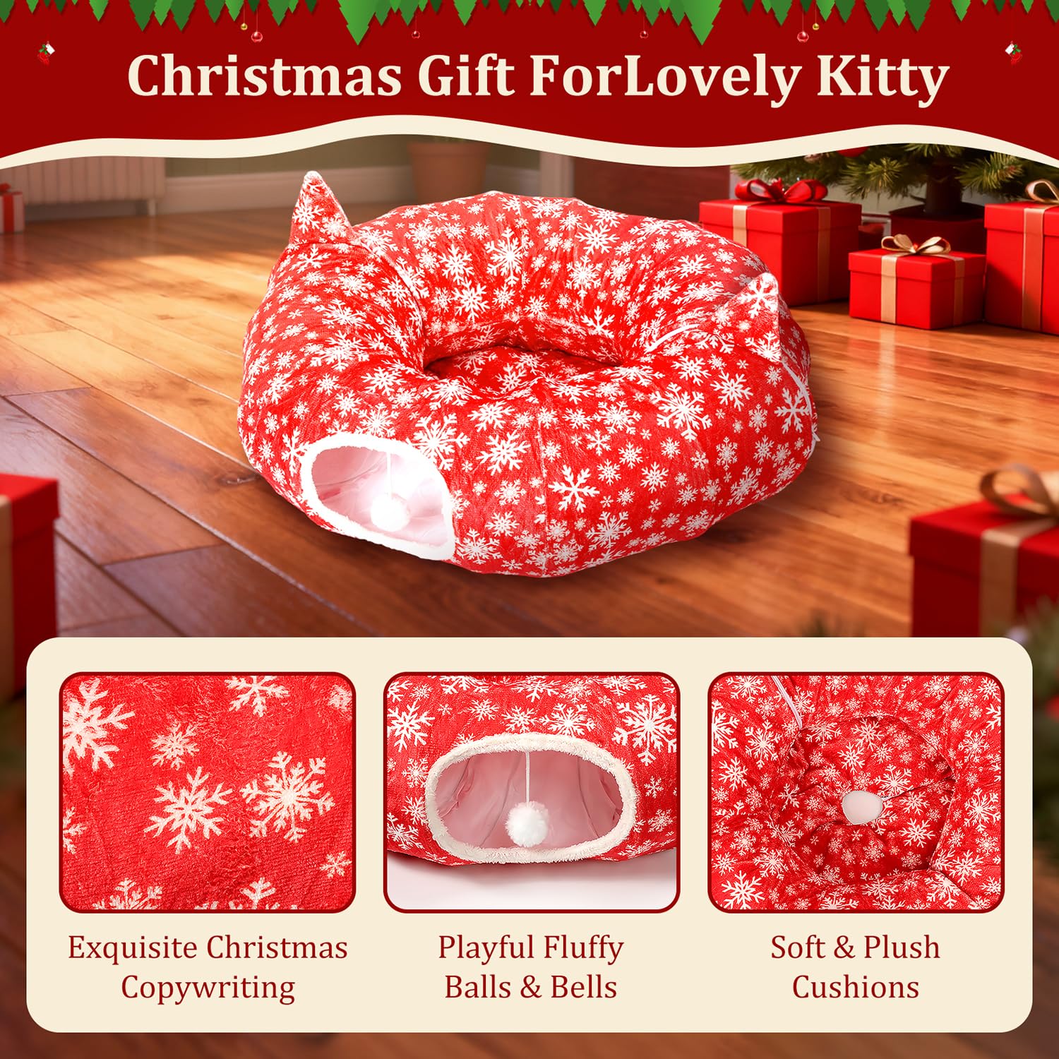 FODAHRWS soft-plush-material conveys a soft, skin-friendly touch for kittens.