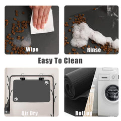 FODYNE large pet feeding mat non-slip backing keeps bowls stable.