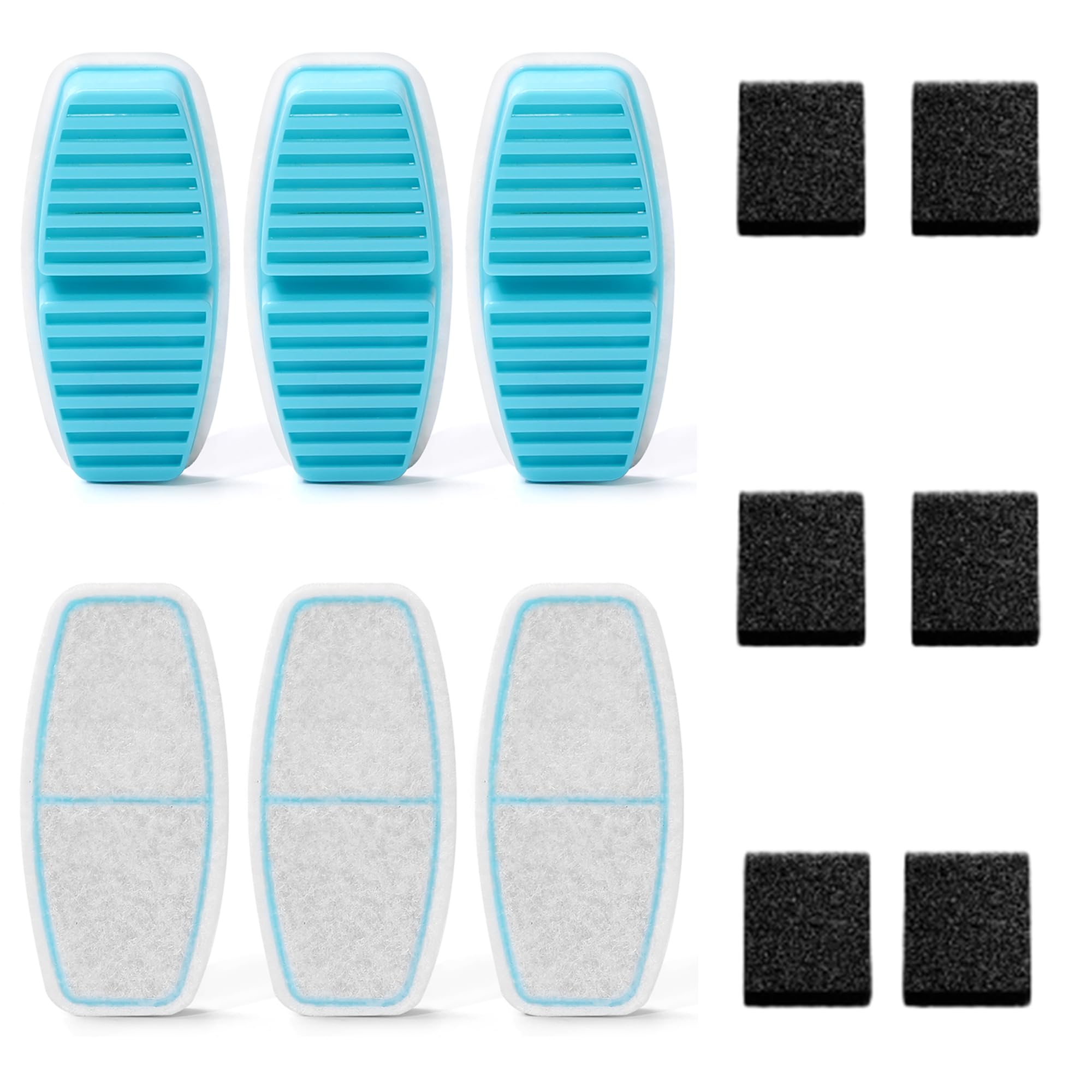 FOFNON cat fountain filter pack with six replacement filters for clean water.