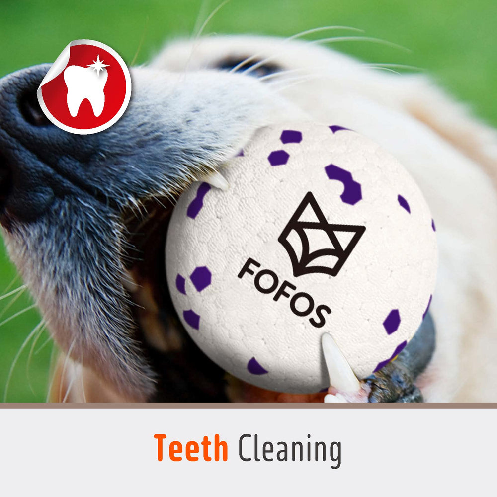 FOFOS dog balls lightweight at 1.5 oz—easy handling for confident chewers.