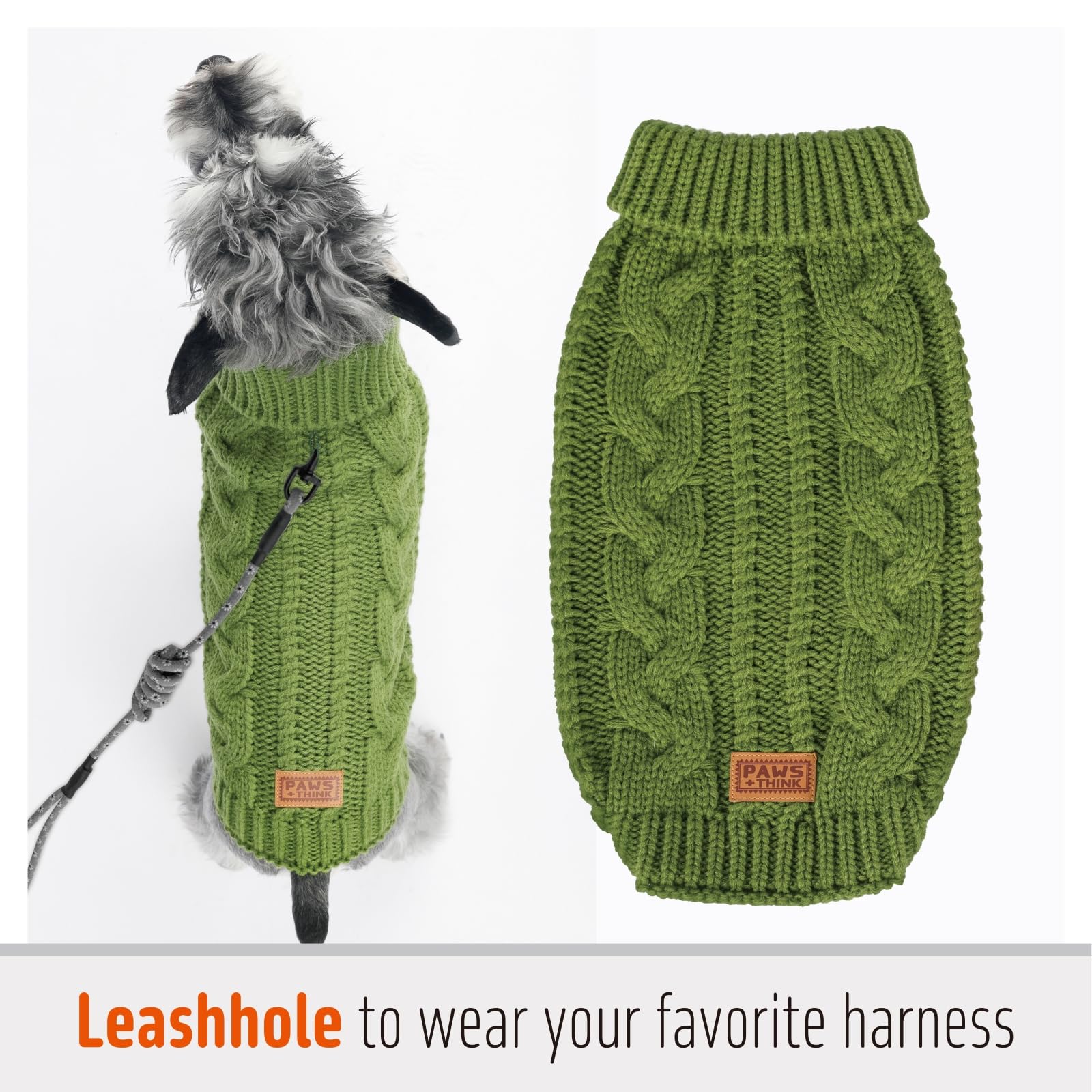 FOFOS dog sweater machine-wash friendly close-up on care label